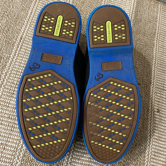 Florsheim Gray Blue Leather Suede Lace Up Plain ToeComfortech Supacush Jr Oxford - Picture 9 of 11